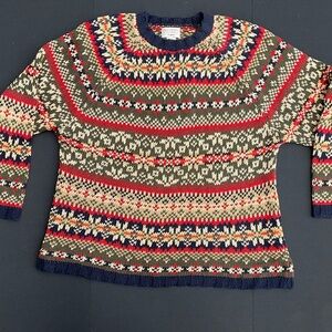Abercrombie and Fitch Company Original Colorful Knit Sweater, Large